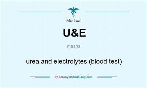 what does ue mean in a blood test|Urea and Electrolytes (U&E) Interpretation .